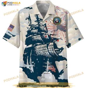 Independence Day Navy Veteran Hawaiian Shirt