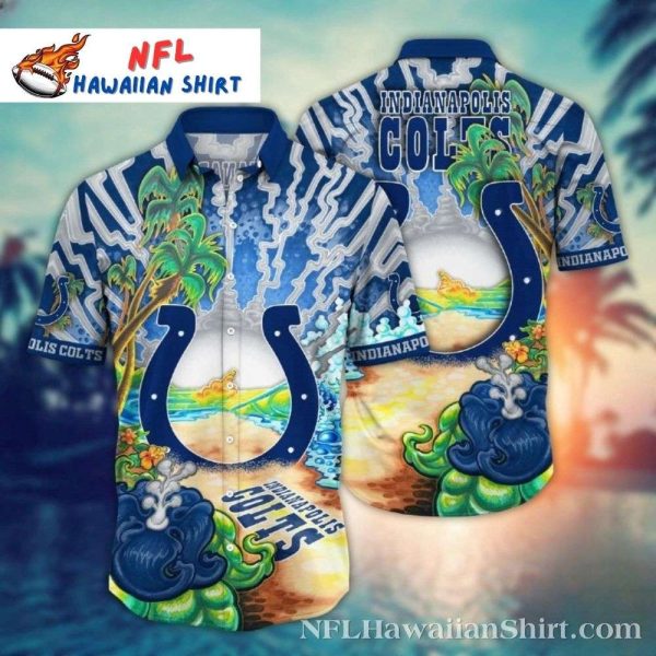 Indianapolis Colts Coastal Wave – Tropical Paradise Hawaiian Shirt