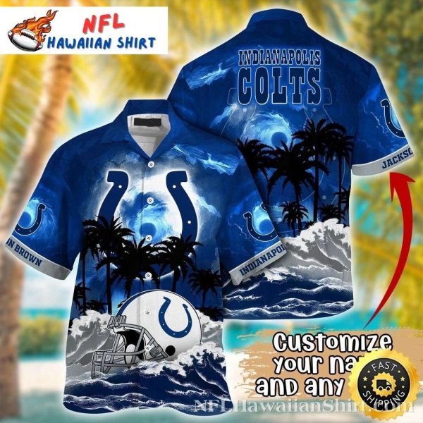 Indianapolis Colts Oceanfront Blitz – Nautical Horizon Hawaiian Shirt