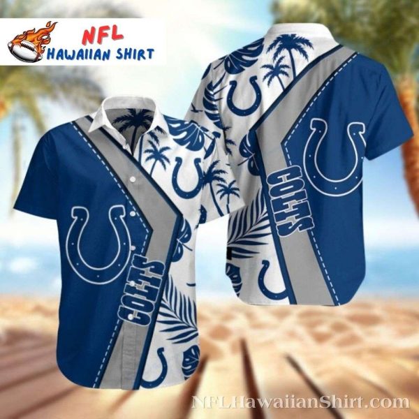 Indianapolis Colts Tropic Stripe – Diagonal Design Hawaiian Shirt