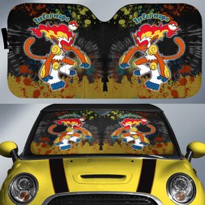 Infernape Car Sunshade Custom Tie Dye Style Car Accessories