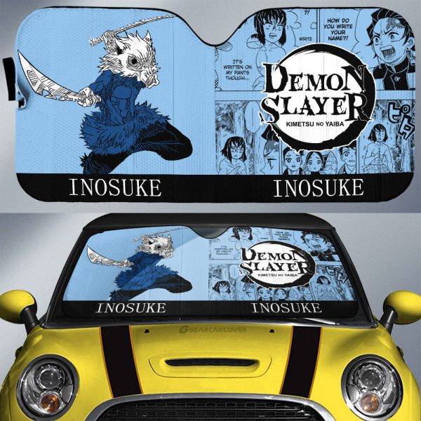 Inosuke Hashibira Car Sunshade Custom Car Accessories Manga Style