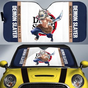 Inosuke Hashibira Car Sunshade Custom Demon Slayer Car Accessories For Anime Fans