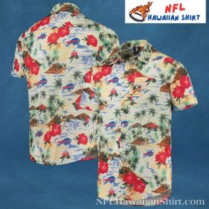 Island Hibiscus And Buffalo Bills Logo All Over Print Hawaiian Shirt