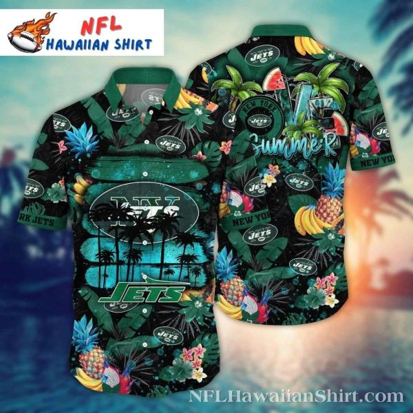 Island Vibes NY Jets Tropical Summer Hawaiian Shirt