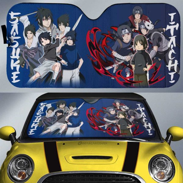 Itachi And Sasuke Car Sunshade Custom Anime Car Accessories