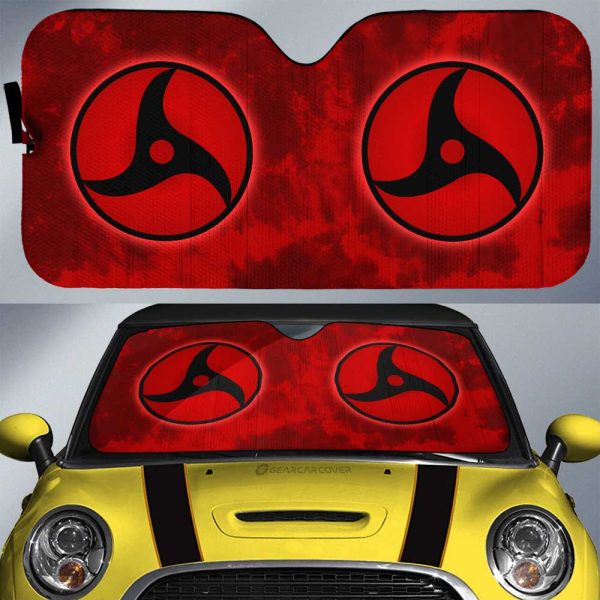 Itachi Mangekyo Sharingan Car Sunshade Custom Anime Tie Dye Style