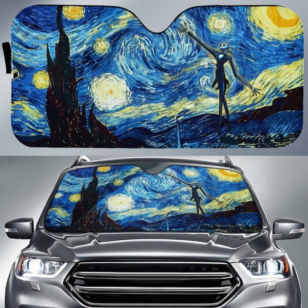 Jack Starry Night Car Sunshade Custom Car Accessories Decorations