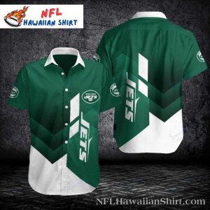 Jets Geometric Fanfare Custom Hawaiian Shirt