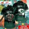 Jets Island Adventure – NY Jets Hawaiian Shirt With Mascot Graphics