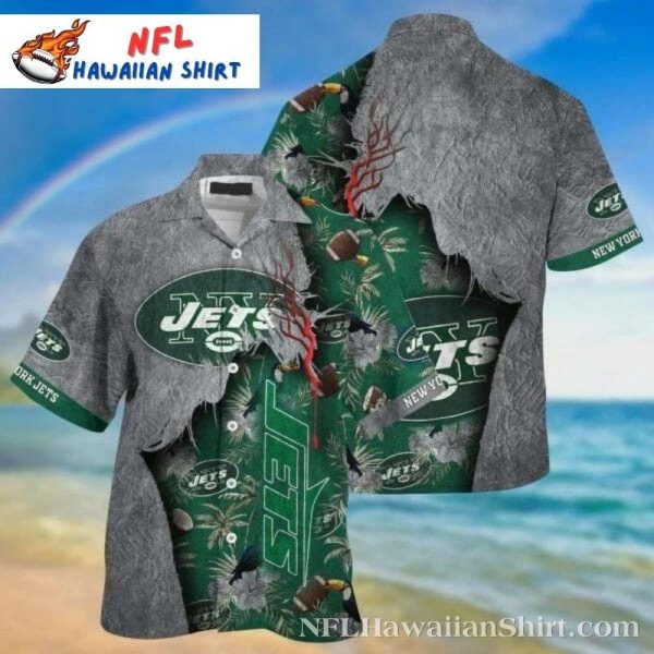 Jets Paradise Fiesta Hawaiian Shirt – NY Jets Tropical Celebration Aloha Shirt