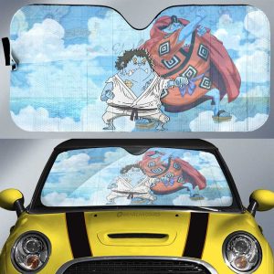 Jinbe Car Sunshade Custom One Piece Map Anime Car Accessories