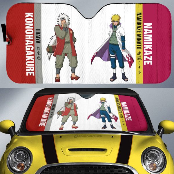 Jiraiya And Minato Car Sunshade Custom Anime Car Accessories For Fans