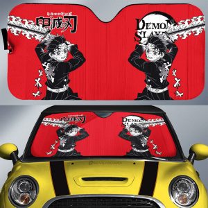 Kamado Tanjiro Car Sunshade Custom Car Accessories Manga Style For Fans