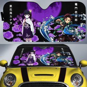 Kanao And Tanjiro Car Sunshade Custom Demon Slayer Anime Car Accessories