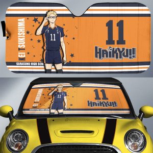 Kei Tsukishima Car Sunshade Custom Haikyuu Anime Car Accessories