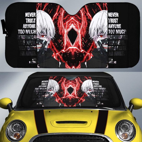 Ken Kaneki Quotes Car Sunshade Custom Tokyo Ghoul Anime Car Accessories