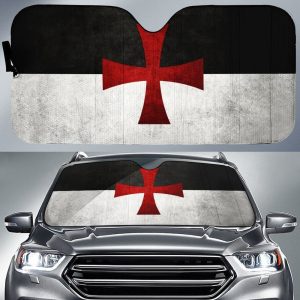 Knight Templar Car Sunshade Custom Symbol Car Accessories