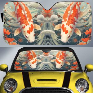 Koi Fish Car Sunshade Custom Car Accessories