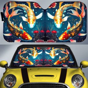 Koi Fish Car Sunshade Custom Car Accessories