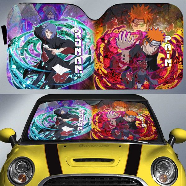 Konan And Pain Car Sunshade Custom Characters Car Accessories