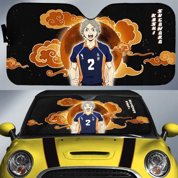 Koshi Sugawara Car Sunshade Custom For Haikyuu Anime Fans