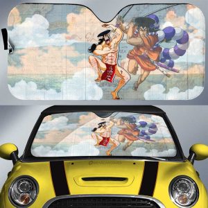 Kozuki Oden Car Sunshade Custom One Piece Map Car Accessories For Anime Fans