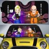 Krillin And Android 18 Car Sunshade Custom Dragon Ball Anime Car Accessories