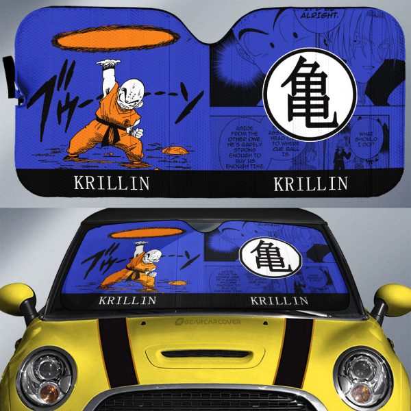 Krillin Car Sunshade Custom Dragon Ball Anime Manga Color Style