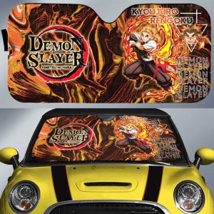 Kyoujuro Rengoku Car Sunshade Custom Demon Slayer Anime Car Accessories