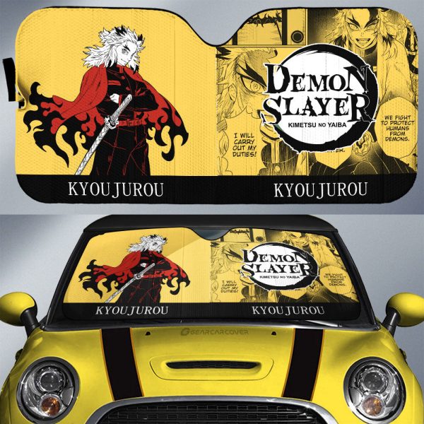 Kyoujurou Rengoku Car Sunshade Custom Car Accessories Manga Style