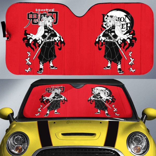 Kyoujurou Rengoku Car Sunshade Custom Car Accessories Manga Style For Fans