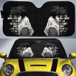 L Lawliet Quotes Car Sunshade Custom Death Note Car Accessories