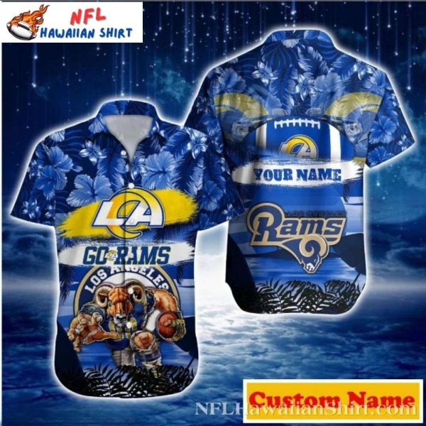 LA Rams Oceanfront View Hawaiian Shirt – Beach Vibes Edition