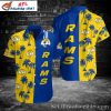 LA Rams Tropical Touchdown Hawaiian Shirt – Vibrant Palm Patterns