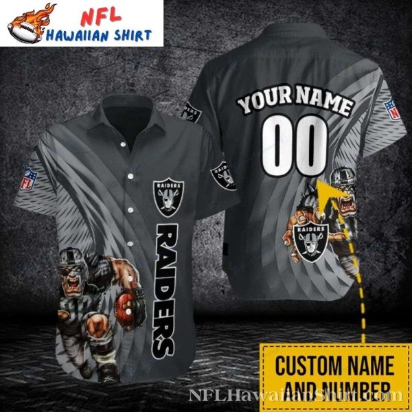 Las Vegas Raiders Action Player Customizable Hawaiian Shirt