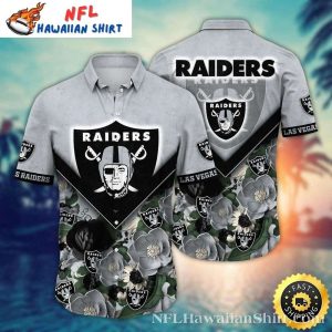 Las Vegas Raiders Botanical Night Hawaiian Shirt