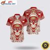 Legacy Skull And Hibiscus San Francisco 49ers Hawaiian Shirt