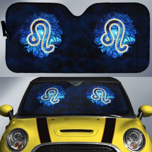 Leo Car Sunshade Custom Name Zodiac Car Interior Accessories