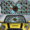 Leopard Tie Dye Sunflower Car Sunshade Custom Car Decoration