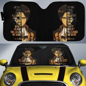 Levi Ackerman Quotes Car Sunshade Custom Attack On Titan Anime Car Accessories