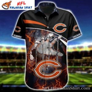 Lightning Claw Chicago Bears Hawaiian Shirt – Men’s Electric Fan Statement