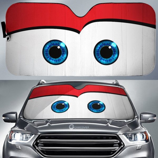 Lightning McQueen Car Eyes Sun Shade Custom Red Car Accessories