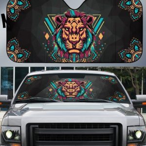 Lion Mandala Car Sunshade Custom Car Interior Accessories