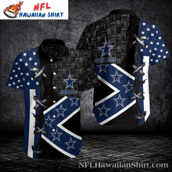 Lone Star Lace-Up Design Dallas Cowboys Aloha Shirt