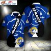 Los Angeles Rams Centric Swirl Hawaiian Shirt – Vivid Logo Play