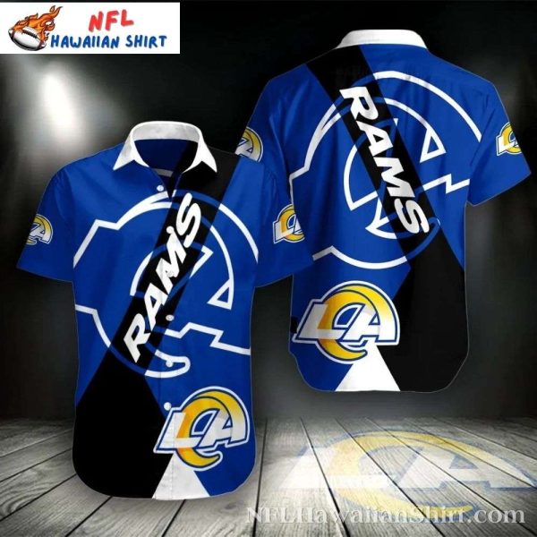 Los Angeles Rams Centric Swirl Hawaiian Shirt – Vivid Logo Play