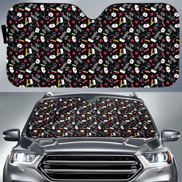 Love A Nurse Car Sun Shade Custom Nurse Car Accessories