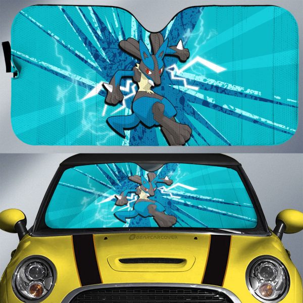 Lucario Car Sunshade Custom Car Interior Accessories