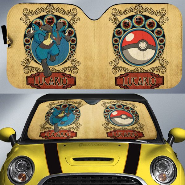 Lucario Car Sunshade Custom Car Interior Accessories